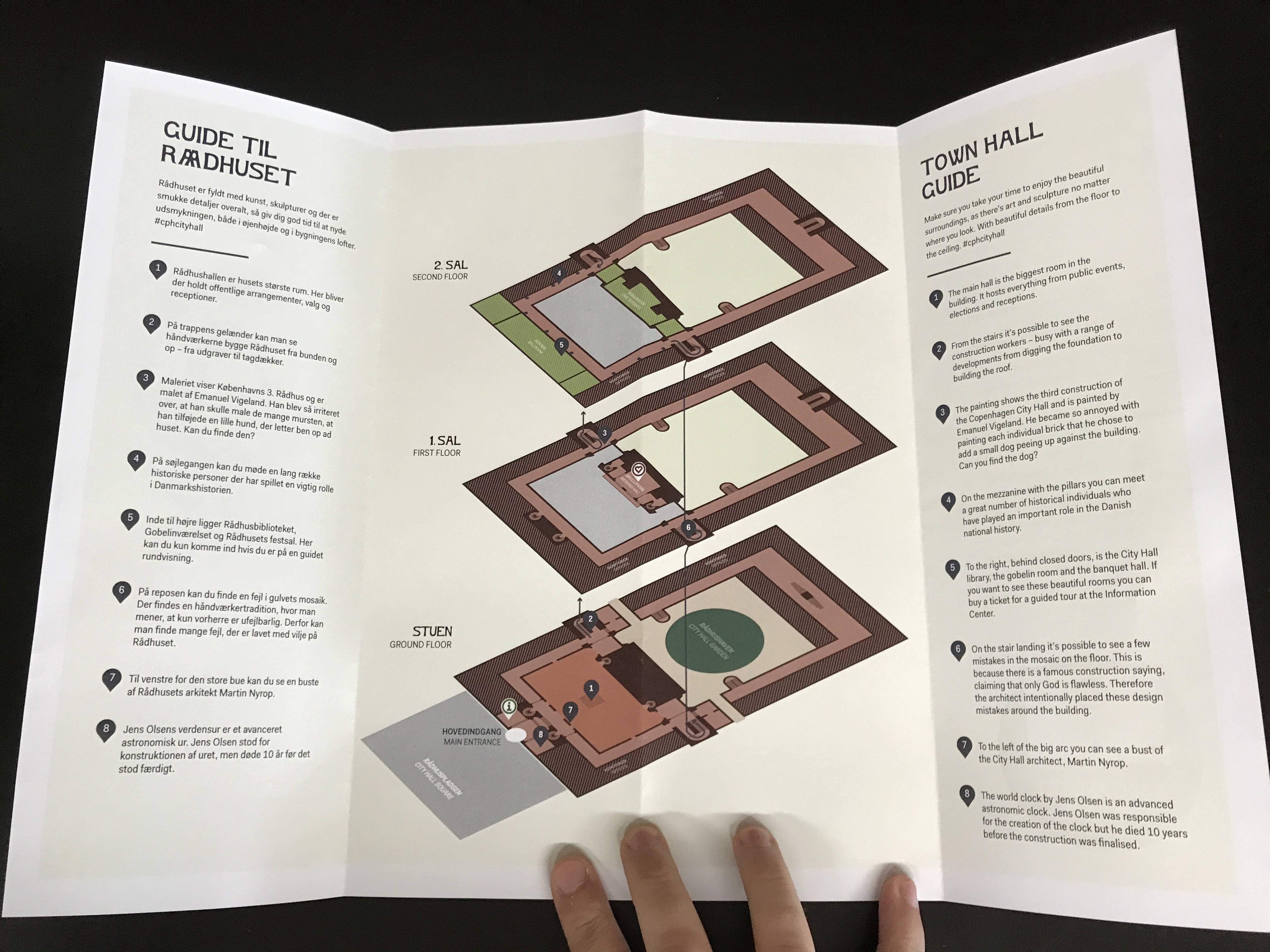 The brochure with the self-guided tour